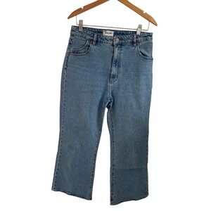 Rolla's East Coast Crop Flare High Waisted Medium Wash Denim Size 32